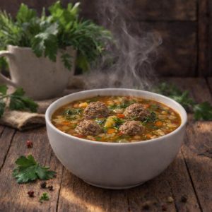 Суп картофельный с фрикадельками