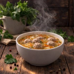 Щи с фрикадельками