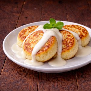 Сырники со сметаной-сгущенкой