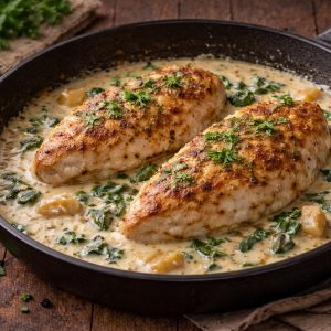 Куриная грудка в сливках