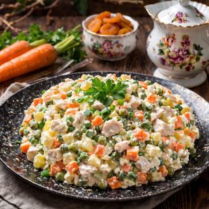 Оливье с курицей