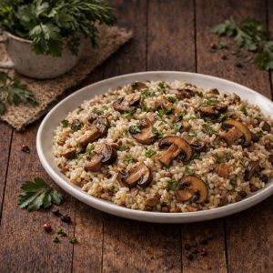 Рис с грибами