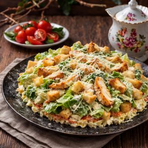 Салат Цезарь с курицей